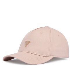 Czapka z daszkiem Guess. Czerwone czapki z daszkiem damskie Guess, z aplikacjami. Za 154.99 zł.