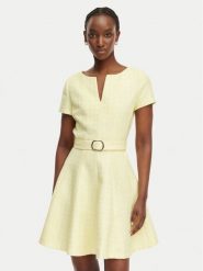 Morgan Sukienka koktajlowa 261-RCARL Żółty Regular Fit. Żółte sukienki damskie Morgan, bez wzorów, z syntetyku, wizytowe, bez ramiączek. Za 429.99 zł.