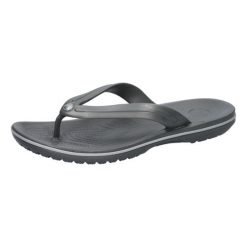 Japonki damskie Crocs Flip. Czarne klapki damskie Crocs, bez wzorów, z materiału, bez obcasa, bez zapięcia. Za 239.00 zł.