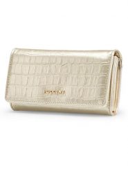 Puccini Portfel w kolorze złotym - 16 x 9 x 3 cm rozmiar: onesize. Żółte portfele damskie Puccini, bez wzorów, z materiału. Za 59.99 zł.