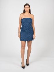 Pinko Sukienka "Rilassata" | 1J10X4 Y648 | Kobieta | Niebieski. Niebieskie sukienki damskie Pinko, bez wzorów, z bawełny, eleganckie, bez ramiączek. W wyprzedaży za 549.00 zł.