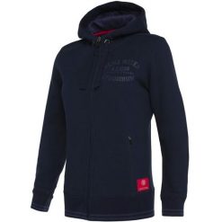 Damska bluza dresowa zapinana na zamek Université de Bologne. Niebieskie bluzy damskie Macron, bez wzorów, z dresówki, bez kaptura. Za 378.00 zł.