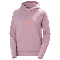 Bluza damska Helly Hansen Core Graphic. Fioletowe bluzy damskie Helly Hansen, na lato, m, bez wzorów, z bawełny, z kapturem. Za 344.50 zł.