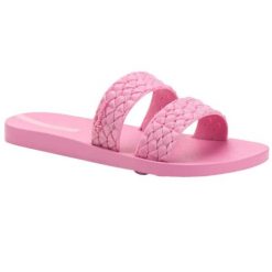Klapki basenowe damskie Ipanema Renda II. Czerwone klapki damskie Ipanema, bez wzorów, z jeansu, bez obcasa, bez zapięcia. Za 73.99 zł.