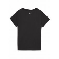 Damska koszulka do biegania z grafiką i napisem PUMA Black Q2. Czarne bluzki damskie Puma, xs, bez wzorów, bez kołnierzyka, bez ramiączek. W wyprzedaży za 94.00 zł.