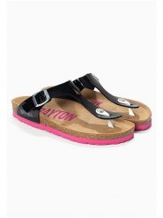 BAYTON Japonki "Mercure" w kolorze różowo-czarnym rozmiar: 39. Czarne klapki damskie Bayton, bez wzorów, z tworzywa sztucznego, z otwartym noskiem, bez obcasa, bez zapięcia. Za 143.22 zł.