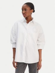 HUGO Koszula Edafne 50555625 Szary Regular Fit. Szare koszule damskie Hugo, bez wzorów, z bawełny, bez kołnierzyka, bez ramiączek. Za 549.99 zł.