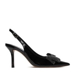 Szpilki Eva Minge. Czarne szpilki damskie Eva Minge, bez wzorów, bez obcasa, na szpilce, bez zapięcia. Za 399.99 zł.