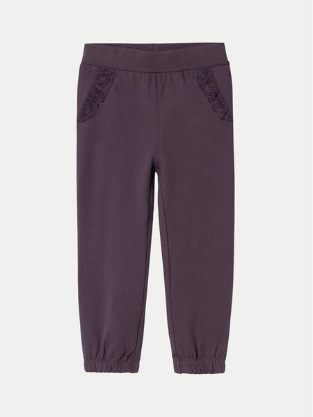 NAME IT Spodnie dresowe Luva 13232137 Fioletowy Regular Fit. Fioletowe spodnie dresowe dziewczęce Name it, bez wzorów, z bawełny. Za 39.99 zł.