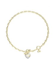 Guess Naszyjnik JUBN04 494JW Złoty. Żółte naszyjniki damskie Guess, metalowe. Za 299.99 zł.