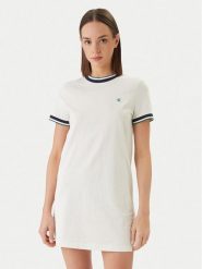 Calvin Klein Jeans Sukienka codzienna LV047F248G Biały Relaxed Fit. Białe sukienki damskie Calvin Klein Jeans, bez wzorów, z bawełny, bez ramiączek. Za 369.99 zł.