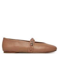 Baleriny Steve Madden. Brązowe balerinki damskie Steve Madden, bez wzorów. Za 349.99 zł.