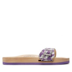 Klapki Berkemann. Fioletowe klapki damskie Berkemann, bez wzorów, bez obcasa, bez zapięcia. Za 209.99 zł.