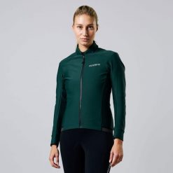 Deep Winter wodoodporna i wiatroszczelna kurtka kolarska. Zielone kurtki damskie ACELERA, na zimę, l, bez wzorów, z materiału, bez kaptura. Za 289.99 zł.