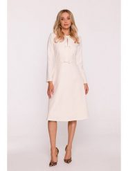 Stylove Sukienka w kolorze kremowym rozmiar: XXL. Brązowe sukienki damskie Stylove, bez wzorów, bez ramiączek. Za 319.99 zł.