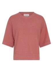 MOSS COPENHAGEN Sweter w kolorze jasnoróżowym rozmiar: S/M. Różowe swetry klasyczne damskie Moss Copenhagen, m, bez kołnierzyka. Za 164.95 zł.