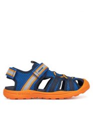 Geox Sandały J Vaniett J555XA 1454 C0685 S Niebieski. Niebieskie sandały chłopięce Geox, z materiału, bez zapięcia. Za 179.99 zł.
