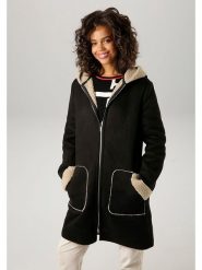 Aniston Płaszcz przejściowy w kolorze czarnym rozmiar: 42. Czarne płaszcze damskie Aniston, bez wzorów, bez kaptura. Za 144.24 zł.