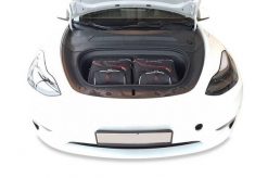 Torby Do Bagażnika Tesla Model Y Ev 2020-2022 2Szt Kjust. Czarne torby podróżne KJUST, bez wzorów, z kauczuku. Za 460.00 zł.
