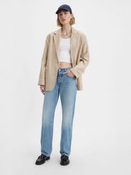 Levi's Dżinsy "501" - Regular fit - w kolorze niebieskim rozmiar: W28/L30. Niebieskie jeansy damskie Levi's, z podwyższonym stanem. Za 206.42 zł.