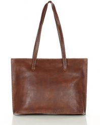 Shopperka skórzana MARCO MAZZINI brązowa 420b. Brązowe shopper bag bez wzorów, ze skóry, duże, bez dodatków. Za 474.05 zł.