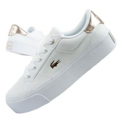 Buty sportowe trampki damskie Lacoste Ziane Platform. Białe trampki damskie Lacoste, bez wzorów, bez zapięcia. Za 399.00 zł.