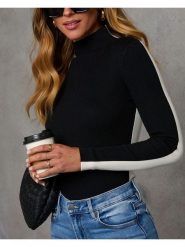 Milan Kiss Koszulka w kolorze czarnym rozmiar: L. Czarne bluzki damskie Milan Kiss, l, bez wzorów, bez kołnierzyka, bez ramiączek. Za 130.99 zł.