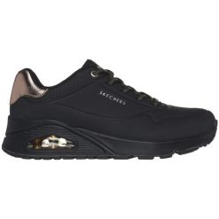 Buty na co dzień damskie SKECHERS UNO - SHIMMER. Czarne obuwie sportowe damskie Skechers, bez zapięcia, trekkingowe, Skechers Sport. Za 303.00 zł.