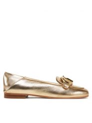 Liu Jo Mokasyny SA5037 PX186 Złoty. Żółte mokasyny damskie Liu Jo, ze skóry, bez obcasa. Za 449.99 zł.