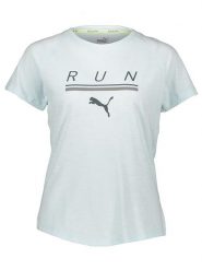 Puma Koszulka funkcyjna "Run" w kolorze błękitnym rozmiar: XL. Niebieskie koszulki damskie Puma, xl, bez wzorów, bez kołnierzyka, bez ramiączek. Za 66.00 zł.