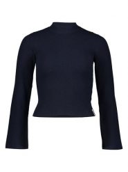 Copenhagen Studios Koszulka w kolorze granatowym rozmiar: 32. Niebieskie bluzki damskie Copenhagen Studios, bez wzorów, prążkowane, bez kołnierzyka, bez ramiączek. Za 69.75 zł.