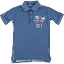 Koszulka polo "Kadre" w kolorze niebieskim. Niebieskie t-shirty i koszulki chłopięce Geographical Norway Women & Kids, z haftami, z bawełny, polo, z krótkim rękawem. W wyprzedaży za 69.95 zł.
