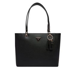 Torebka Guess. Czarne shopper bag Guess, z aplikacjami, bez dodatków. Za 679.99 zł.
