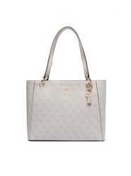Guess Torebka Noelle II HWBG96 72250 Kremowy. Białe shopper bag Guess, z aplikacjami, ze skóry, bez dodatków. Za 674.99 zł.