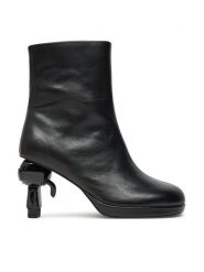 KARL LAGERFELD Botki KL39064 Czarny. Czarne botki damskie KARL LAGERFELD, ze skóry, bez obcasa, na szpilce, bez zapięcia. Za 1,209.00 zł.