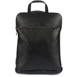 Plecak skórzany torebka 2w1 Vera Pelle S40 czarny. Czarne plecaki bez wzorów, ze skóry. Za 274.99 zł.