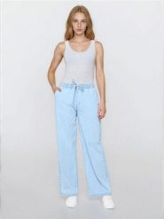 Jeansy joggery wide leg - niebieski. Niebieskie jeansy damskie Sinsay. Za 49.99 zł.