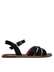 Tommy Hilfiger Sandały T3A2-34280-0326 S Czarny. Czarne sandały dziewczęce Tommy Hilfiger, ze skóry, bez obcasa, bez zapięcia. Za 379.99 zł.