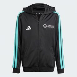 BLUZA Z KAPTUREM MERCEDES - AMG PETRONAS FORMULA ONE TEAM DNA FULL ZIP. Białe bluzy damskie Adidas, m, bez wzorów, z materiału, z kapturem. Za 199.00 zł.
