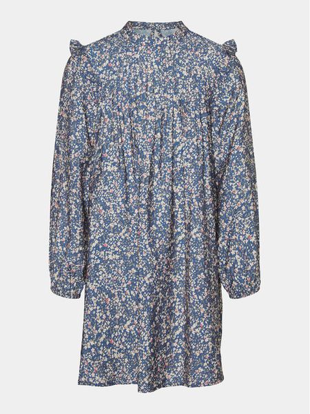 Vero Moda Girl Sukienka codzienna Iris 10301871 Niebieski Regular Fit. Niebieskie sukienki dziewczęce Vero Moda Girl, bez wzorów, z wiskozy, bez ramiączek, proste. Za 119.99 zł.