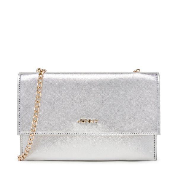 Torebka JENNY. Szare torebki wieczorowe damskie Jenny, bez wzorów, bez dodatków. Za 69.99 zł.