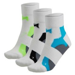 Skarpetki rowerowe quarter 3 pary białe do kolarstwa szosowego i MTB. Białe skarpetki damskie XTREME SOCKSWEAR, bez wzorów, z elastanu. Za 121.30 zł.