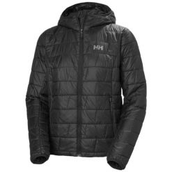 Damska kurtka z kapturem Helly Hansen Lifaloft. Czarne kurtki damskie Helly Hansen, xl, bez wzorów, z materiału, z kapturem. Za 856.00 zł.