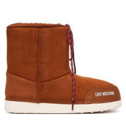 Śniegowce LOVE MOSCHINO. Brązowe śniegowce damskie Love Moschino. Za 709.99 zł.