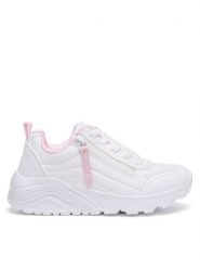 Skechers Sneakersy UNO LITE 310387L WHT Biały. Białe buty sportowe dziewczęce Skechers, bez wzorów, z materiału, bez zapięcia. Za 229.99 zł.