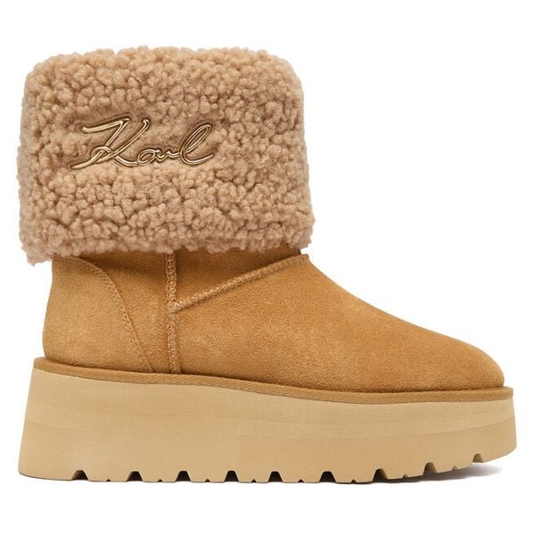 Śniegowce KARL LAGERFELD. Brązowe śniegowce damskie KARL LAGERFELD. Za 759.99 zł.