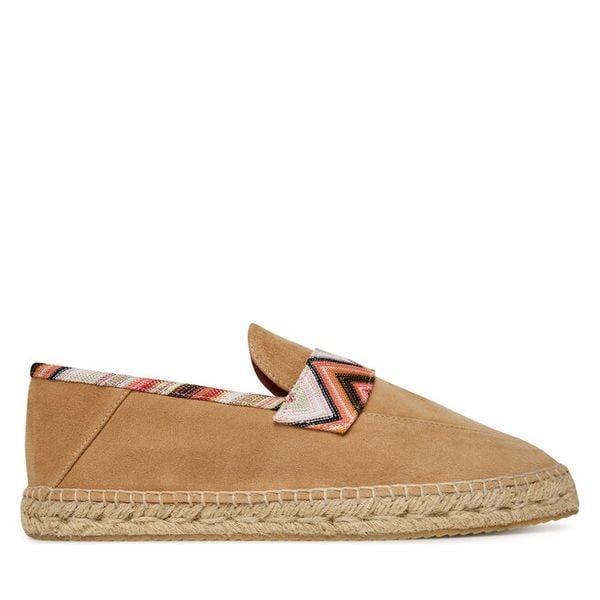 Espadryle M Missoni. Brązowe espadryle damskie M Missoni, bez wzorów, bez obcasa. Za 1,689.00 zł.