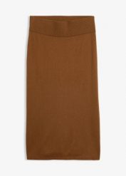 Spódnica dzianinowa z miękkiej mieszanki wełny. Czarne spódnice damskie bonprix, bez wzorów, z dzianiny, eleganckie. Za 169.99 zł.
