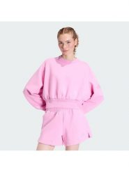 Adidas Bluza Soft Lux KA7016 Różowy Loose Fit. Czerwone bluzy damskie Adidas, s, bez wzorów, z syntetyku, bez kaptura. Za 278.99 zł.
