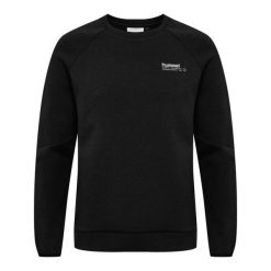 Bluza z okrągłym dekoltem Hummel Tech Fleece Regular. Czarne bluzy damskie Hummel, na zimę, bez wzorów, z bawełny, bez kaptura. Za 273.80 zł.